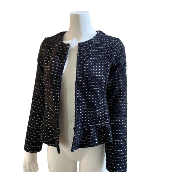 Dolan Anthropologie Left Coast Tweed Open Blazer Jacket, size small - Picture 2 of 11